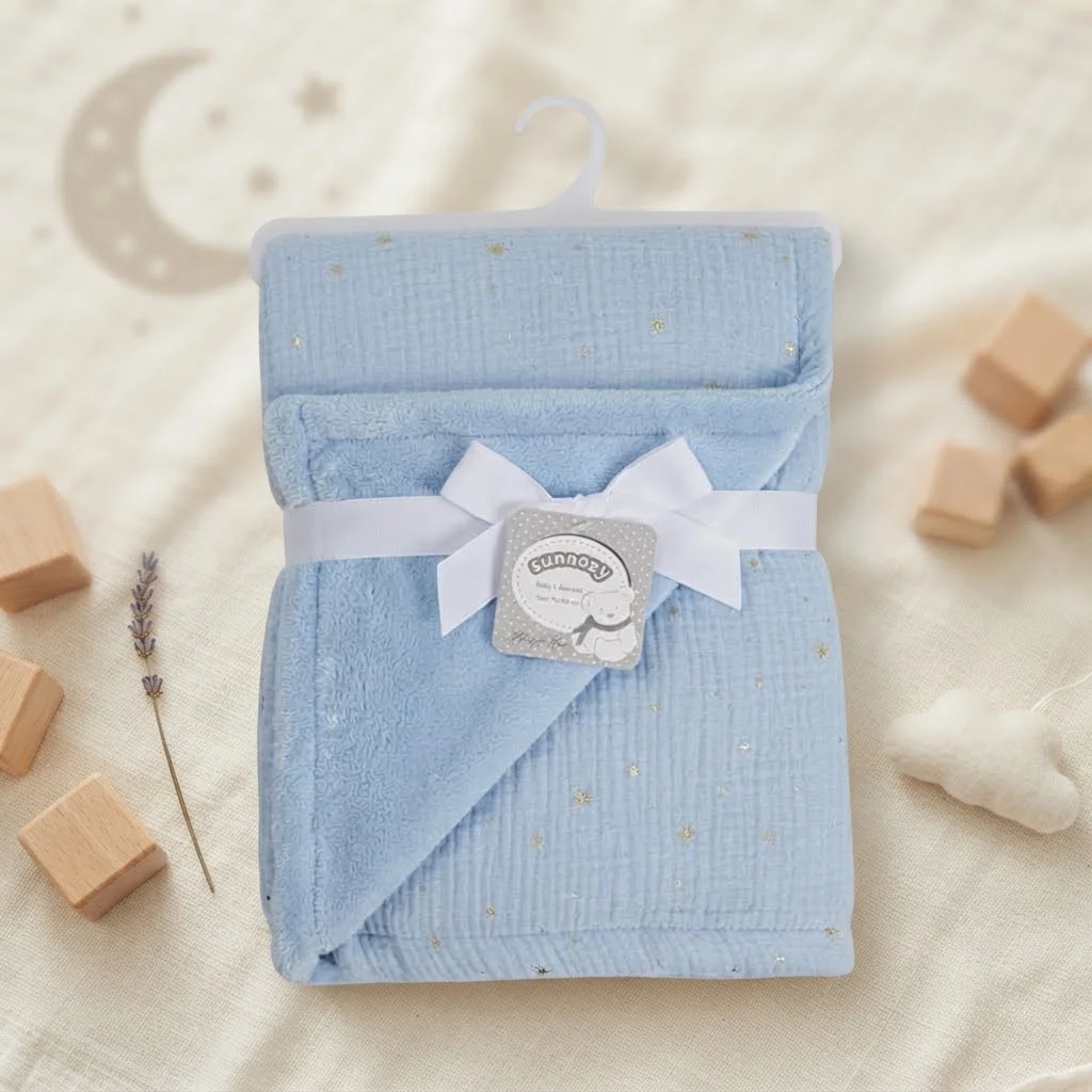 Sunnozy-Baby Blanket - Blue - 75\*100 cm