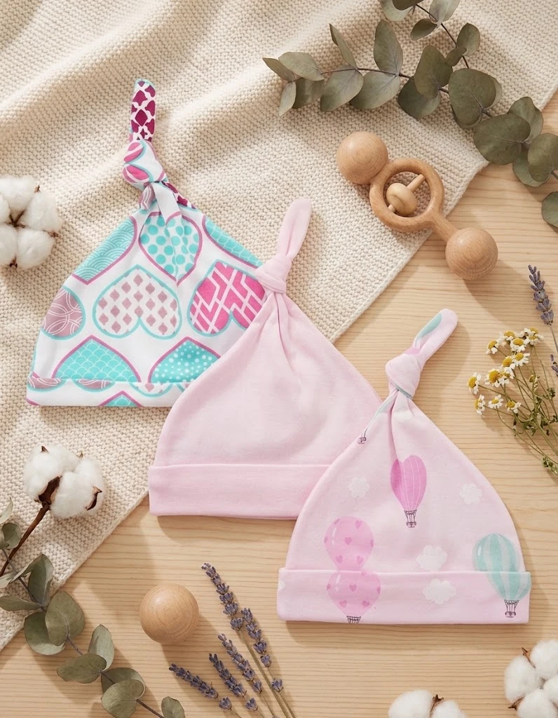 Sunnozy-Three piece hat - heart-shaped balloon - 0-6M