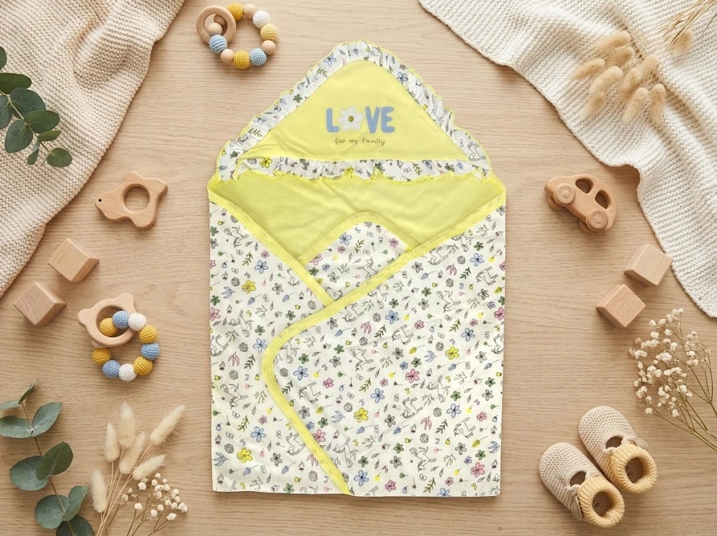 Hooded blanket - flower - 76\*76cm