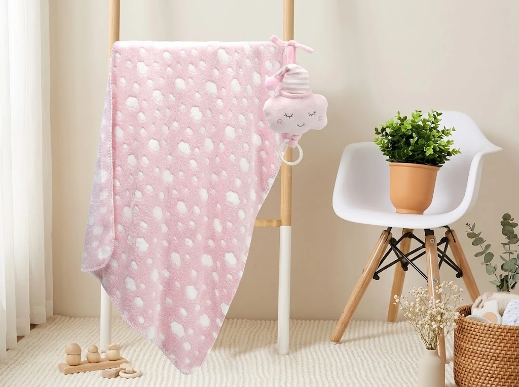 Blanket+Soft Toys - Pink Cloud - 75\*100cm