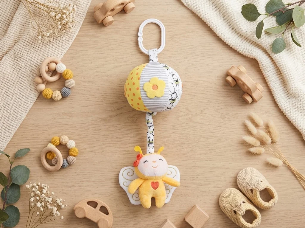 Plush Muscial Toys - yellow butterfly - 0+