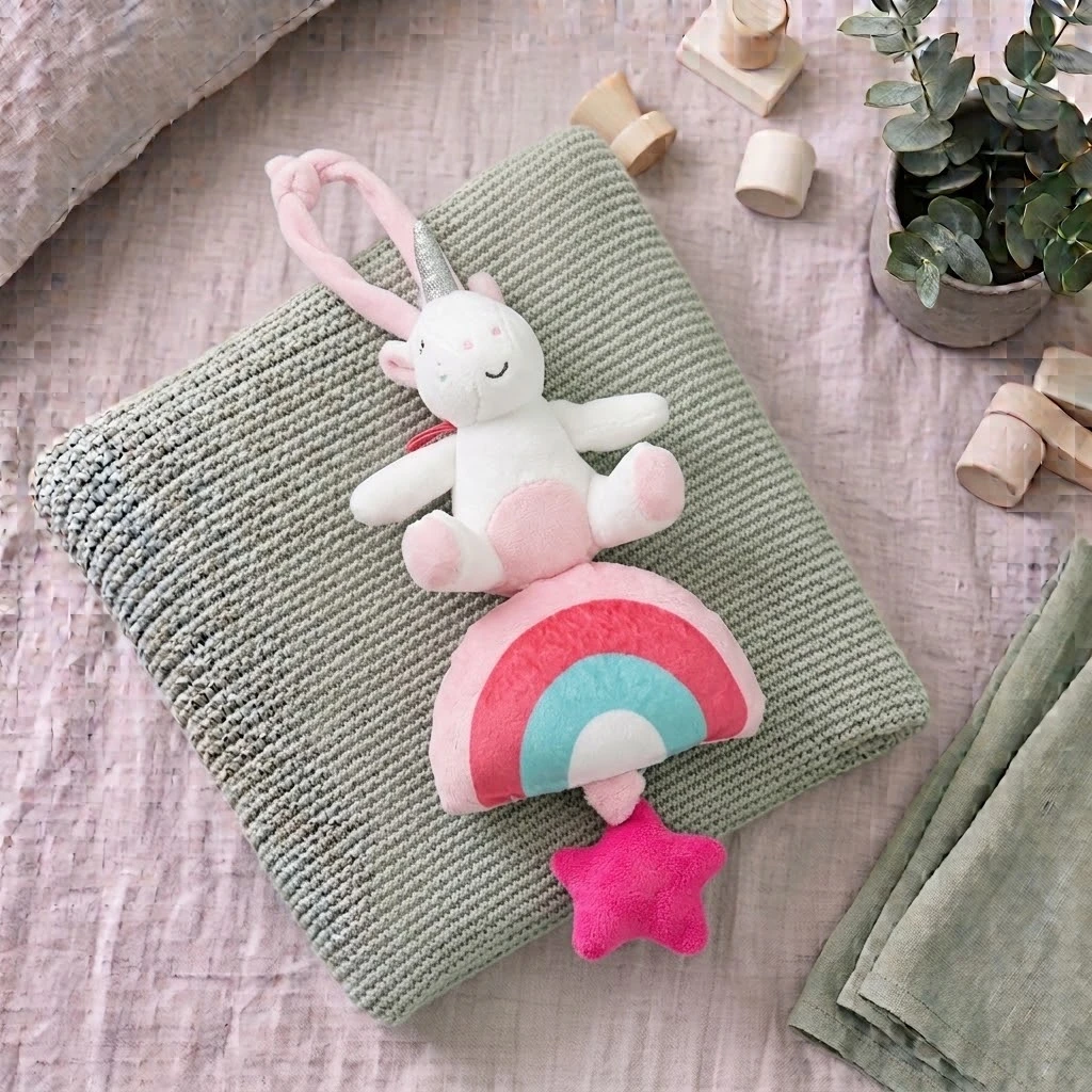 Sunnozy-Plush Muscial Toys - rainbow unicorn - 0+