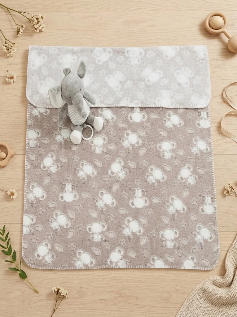 Sunnozy-Blanket+Musical Toys - gray elephant - 75\*100CM