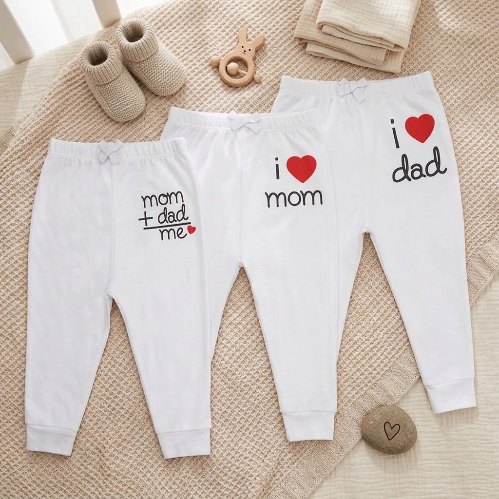Sunnozy-3 in 1 Pant - I love my father and mother - 0-3/3-6/6-9m